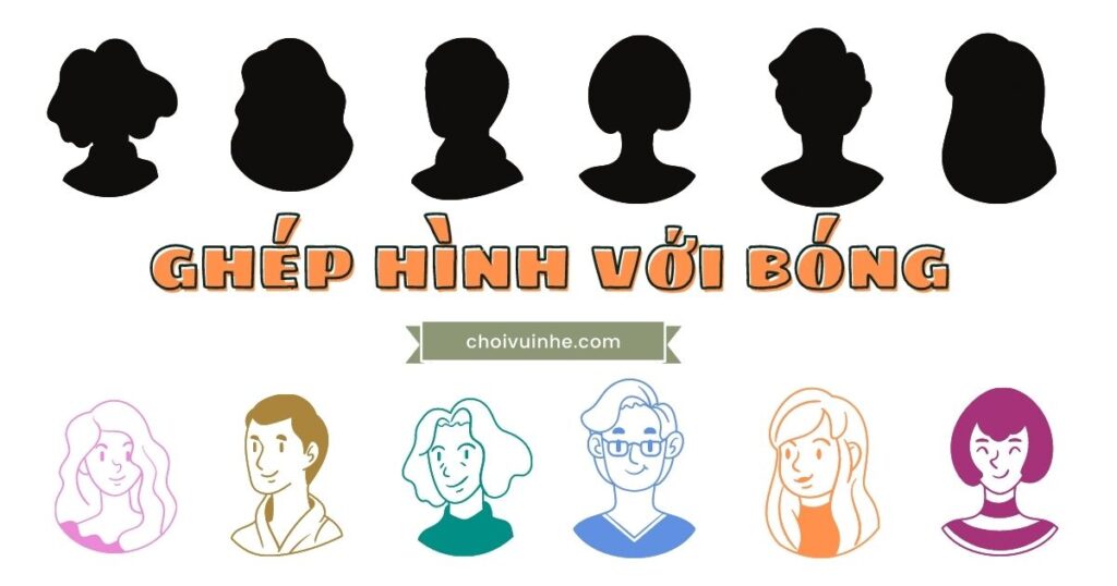 ghép hình với bóng mặt người