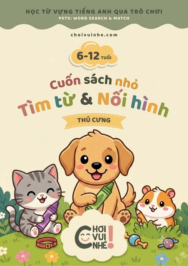 tìm từ và nối chữ thú cưng bằng tiếng Anh